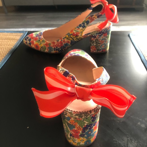 Adorable J Crew liberty print heels! - Picture 3 of 4